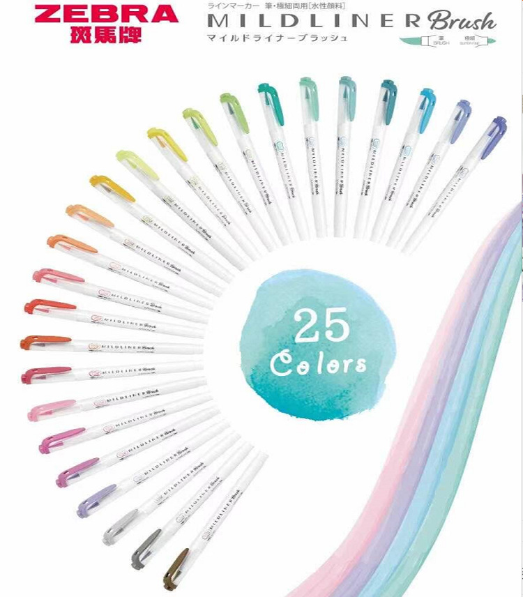 Zebra Pen Mildliner - 25 Farben ZEBRA Mildliner Textmarker WFT