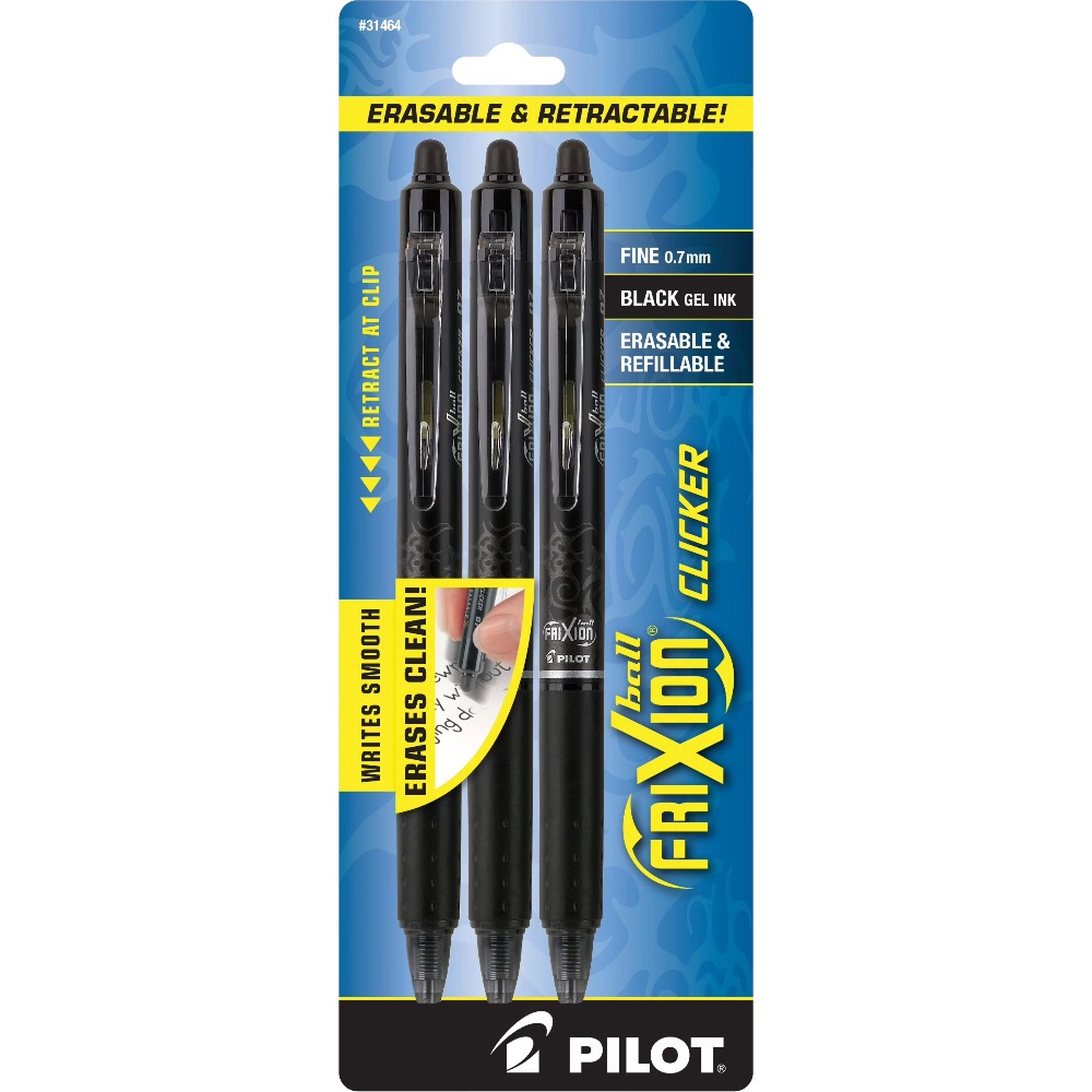 Pilot Pen Frixion - Pilot Frixion Clicker Radierbare Gelschreiber, Feine