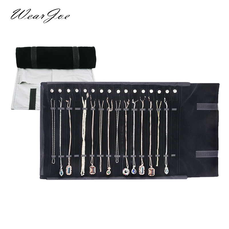 Velvet Ribbon Roll - Reise Schmuck Halskette Display Halter Aufbewahrungstasche