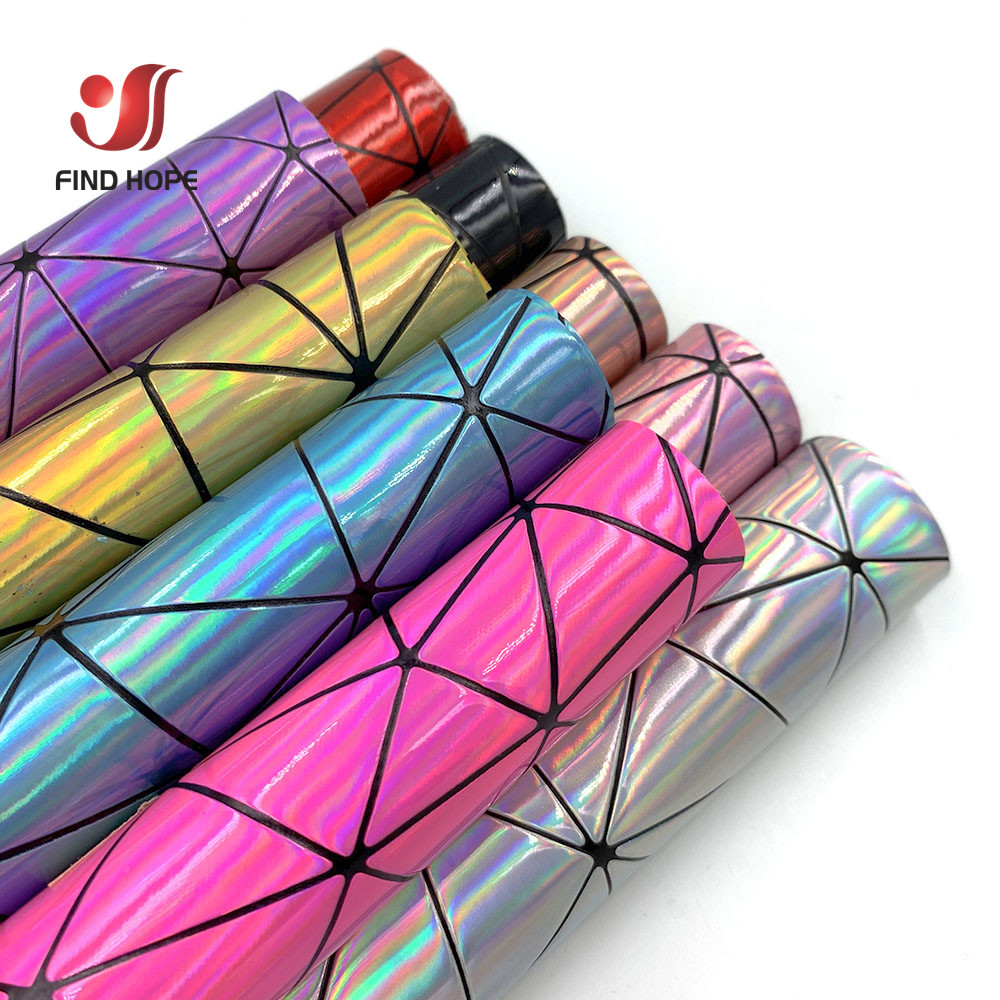 Glitter Vinyl Roll - 19 x 47 Zoll Laser geometrisch