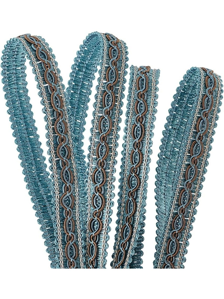 Fringe Ribbon Sewing - 32 Yards blaues Zopfband zum Nähen,