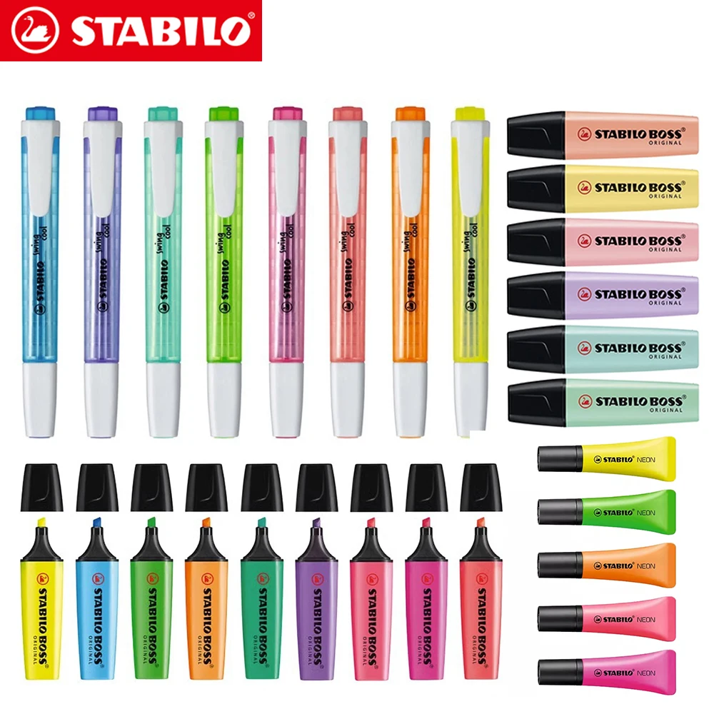 Stabilo Marker Swing Cool - STABILO Textmarker-Set BOSS 70 275 Pastell-Macaron-Farbe,