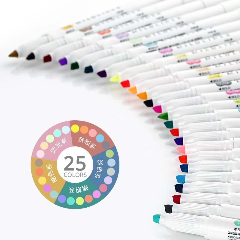Zebra Pen Mildliner - Zebra Mildliner Liner Doppelköpfiger Textmarker Hakenstift