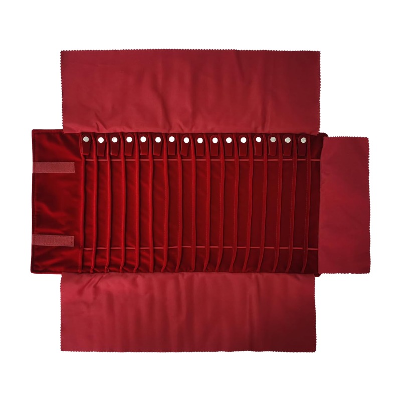 Velvet Ribbon Roll - Reise-Schmuckorganizer Etui Faltbare Schmuckrolle für Reisen