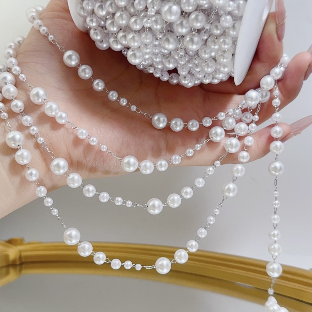 1 Meter 3–8 mm Kunstperlen mit – Pearl Trim Chain Bewertung und Preis