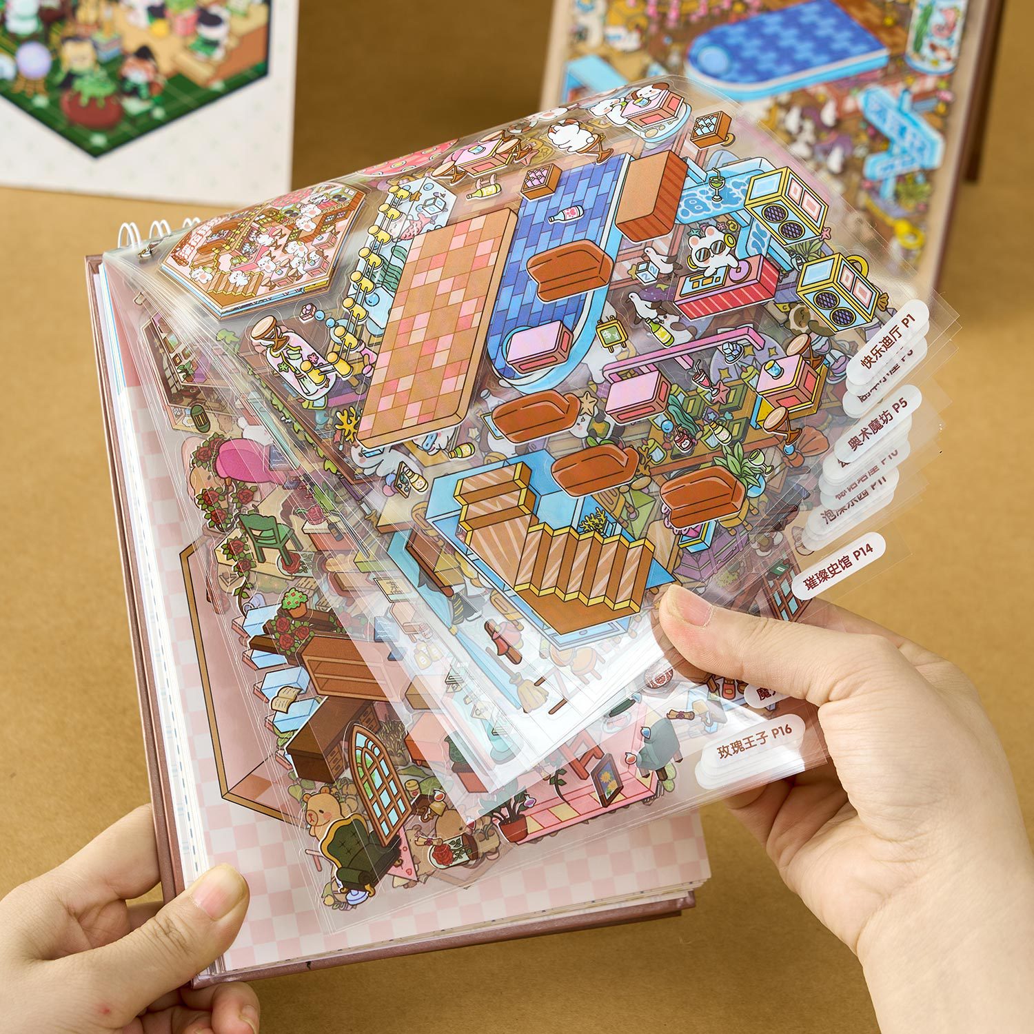 3D Miniatur-Szenen-Aufkleberbu – Glitter Vinyl Roll Bewertung und Preis