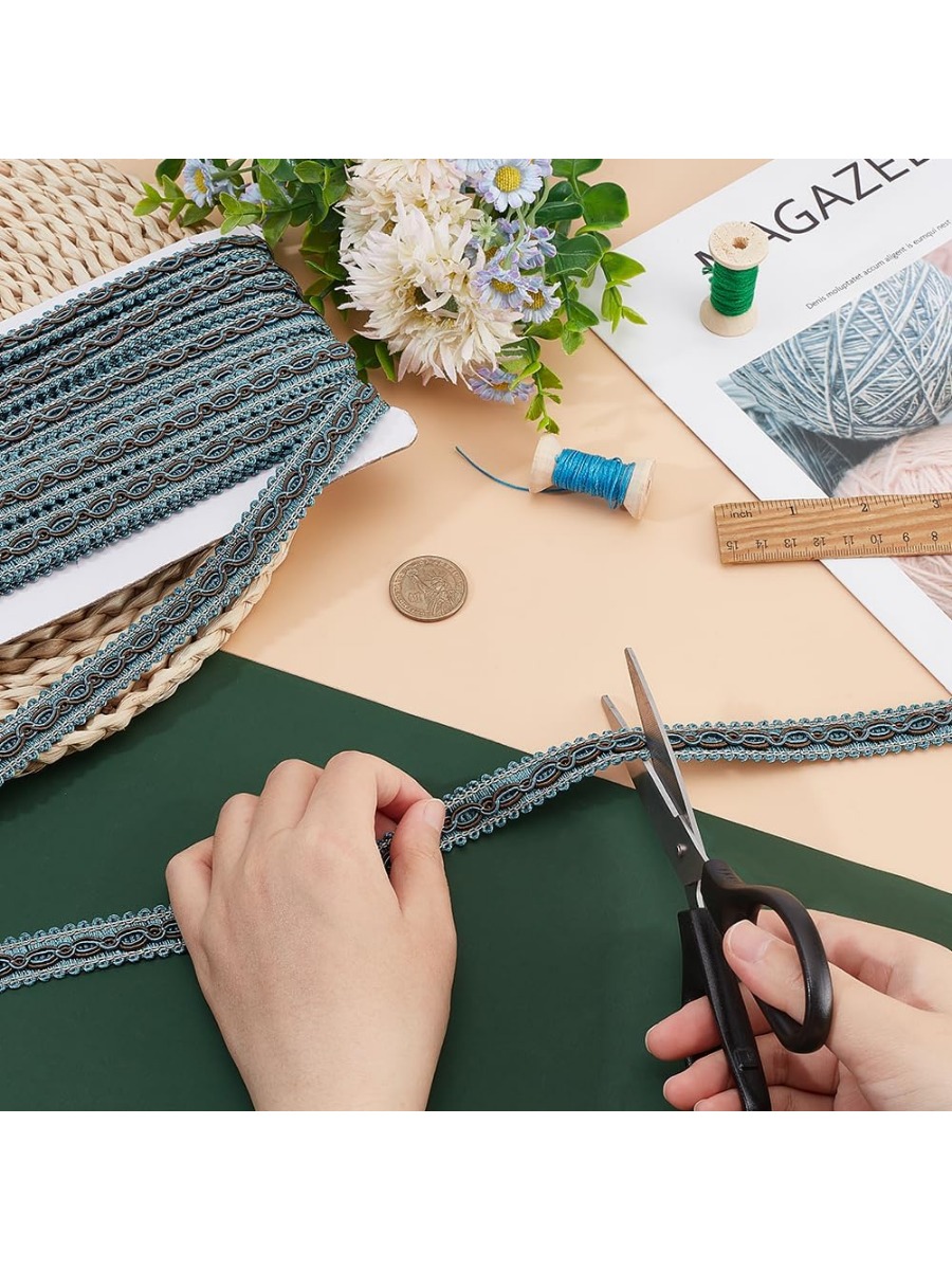 32 Yards blaues Zopfband zum N – Fringe Ribbon Sewing Bewertung und Preis