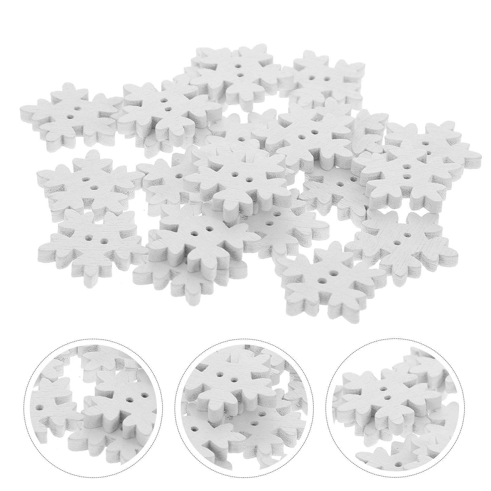 50 Stück Schneeflocken-Knöpfe  – Christmas Craft Embellishment Bewertung und Preis