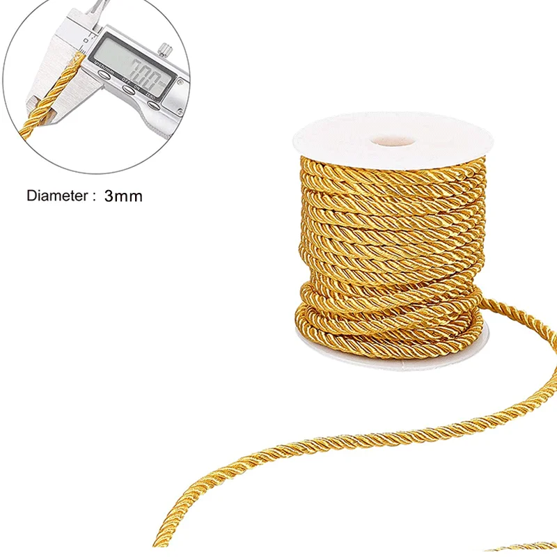 3 mm 10 m gedrehte Kordel, Sei – Cord Trim Twisted Bewertung und Preis