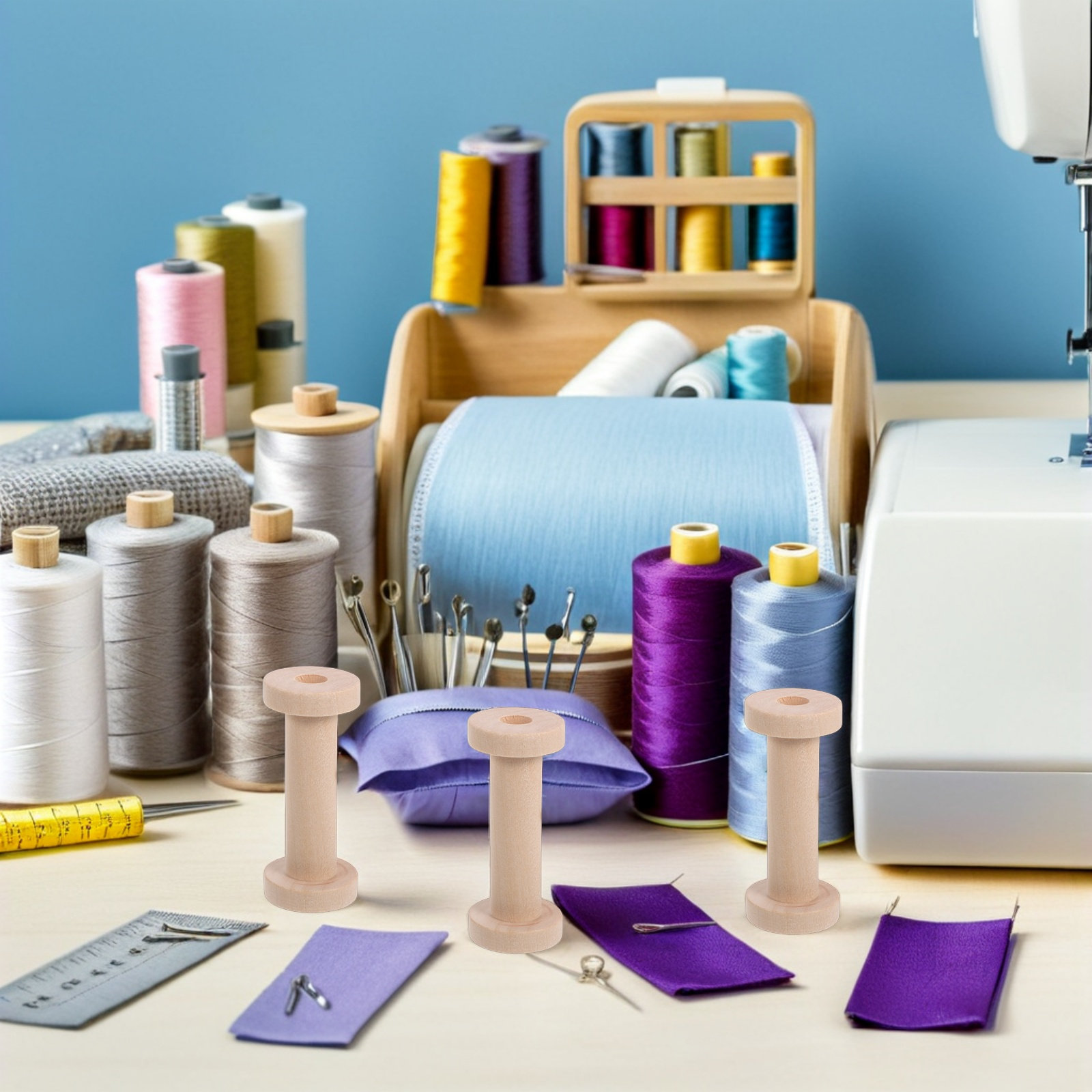 15 Stück Holzspulen Naturholz- – Embroidery Craft Bewertung und Preis