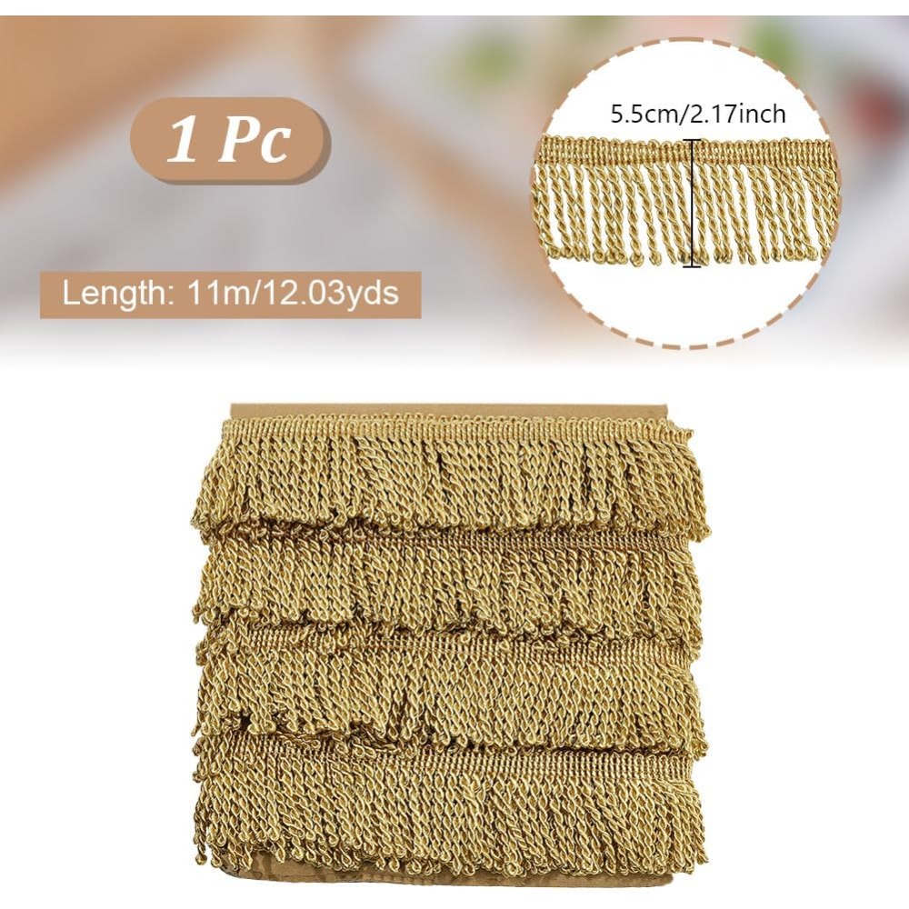 12 Yards x 2,2 Zoll Fransenbes – Tassel Fringe Trim Bewertung und Preis