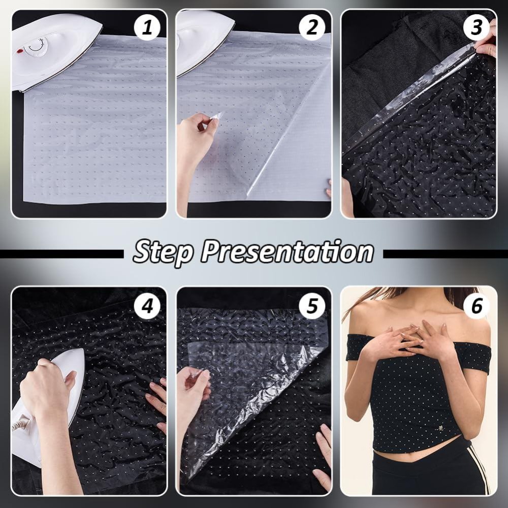 6 Blatt Glitzer-Hotfix-Strass- – Hotfix Rhinestone Sheet Bewertung und Preis