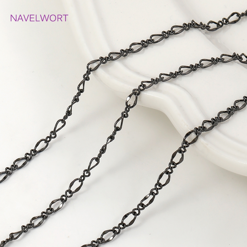 Schwarze ovale dünne Ketten fü – Embroidery Craft Bewertung und Preis