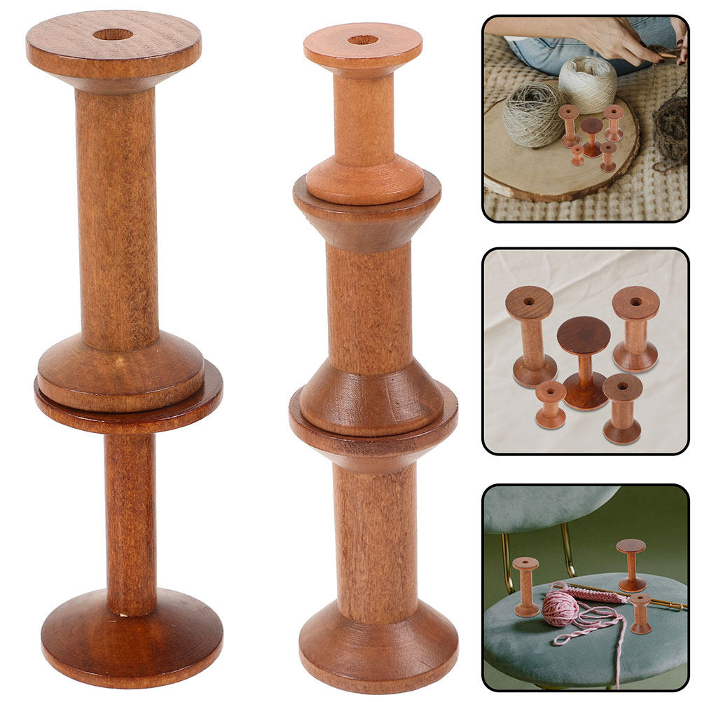 7-teiliges Set Holzgarnspulen, – Embroidery Craft Bewertung und Preis