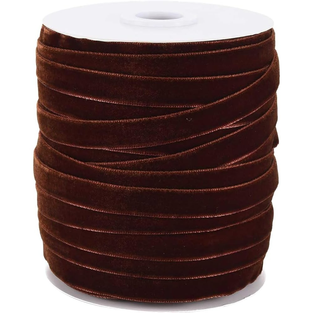 50 Yards 3/8 Inch Coconut Brow – Velvet Ribbon Roll Bewertung und Preis