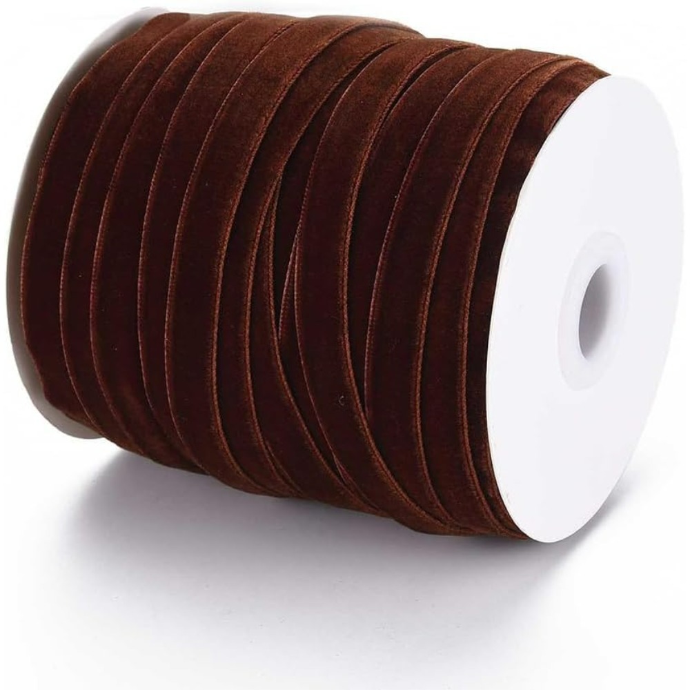 50 Yards 3/8 Inch Coconut Brow – Velvet Ribbon Roll Bewertung und Preis