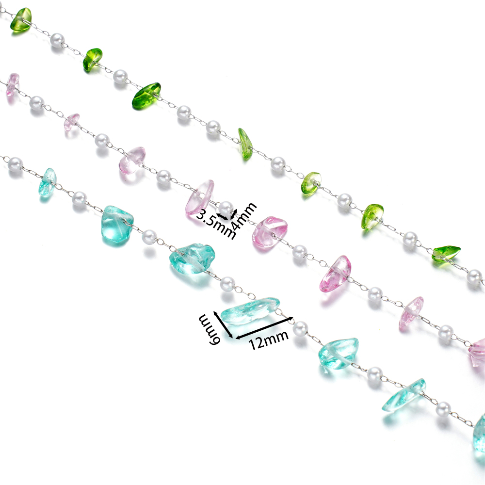 1Meter Crystal Glass Stone And – Pearl Trim Chain Bewertung und Preis