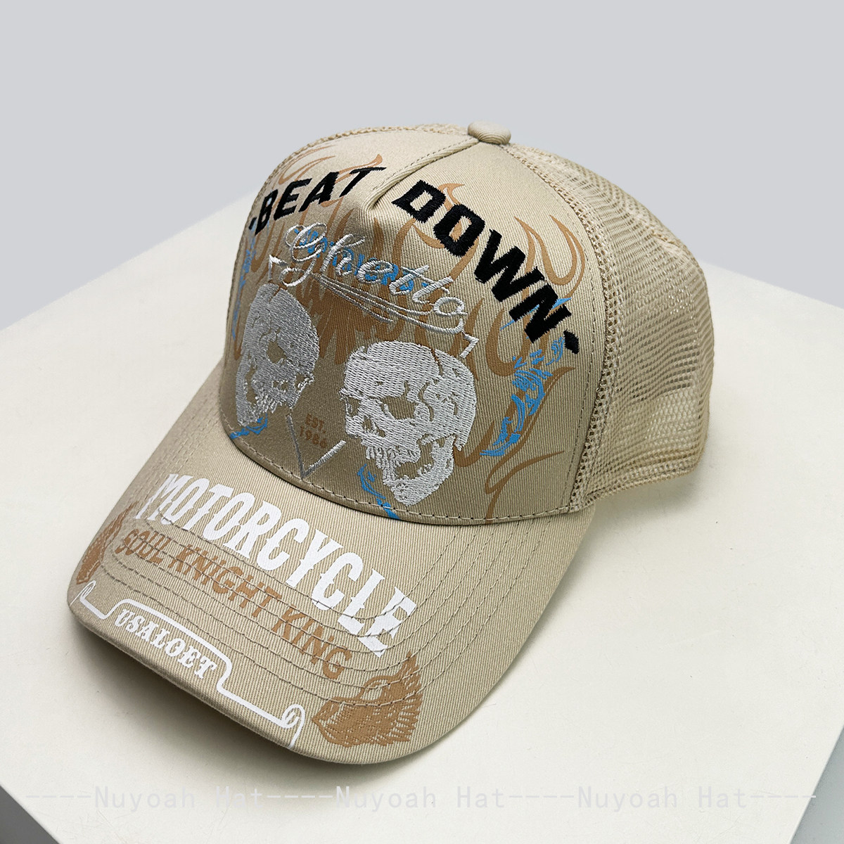 Totenkopf-Flammen-Stickerei Ha – Embroidery Craft Bewertung und Preis