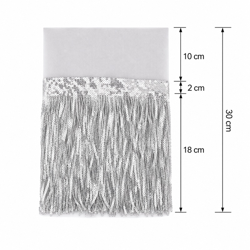 2/3/5/10 Yards 18cm Pailletten – Fringe Ribbon Sewing Bewertung und Preis
