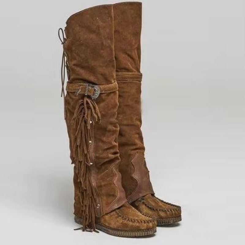2026 Neue Damen Overknee-Stief – Tassel Fringe Trim Bewertung und Preis